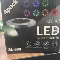Solar Waterproof Ground Lights (Pack of 4)